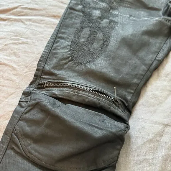 G Star Raw Men's Jeans 5620 3D Zip Knee Skinny 36x32 Black Moto Biker Streetwear